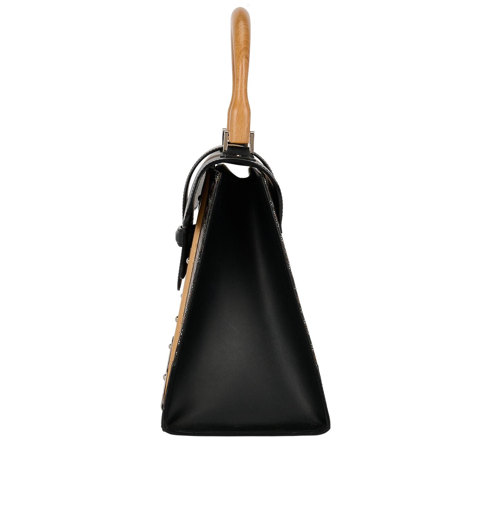Saigon MM, &pound;2,100, Handbags, Beige/Black, Canvas/Leather, Bottom view